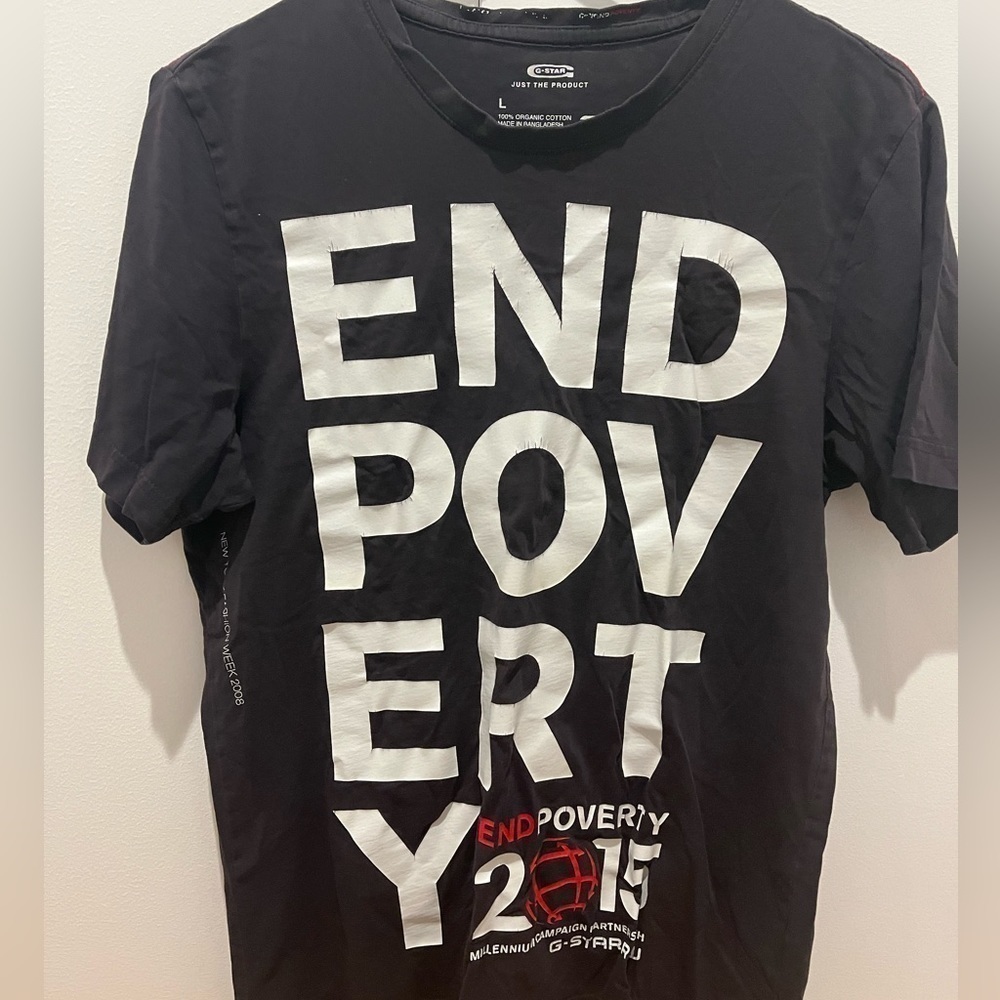 End poverty g-star tee used from 2015